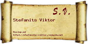 Stefanits Viktor névjegykártya